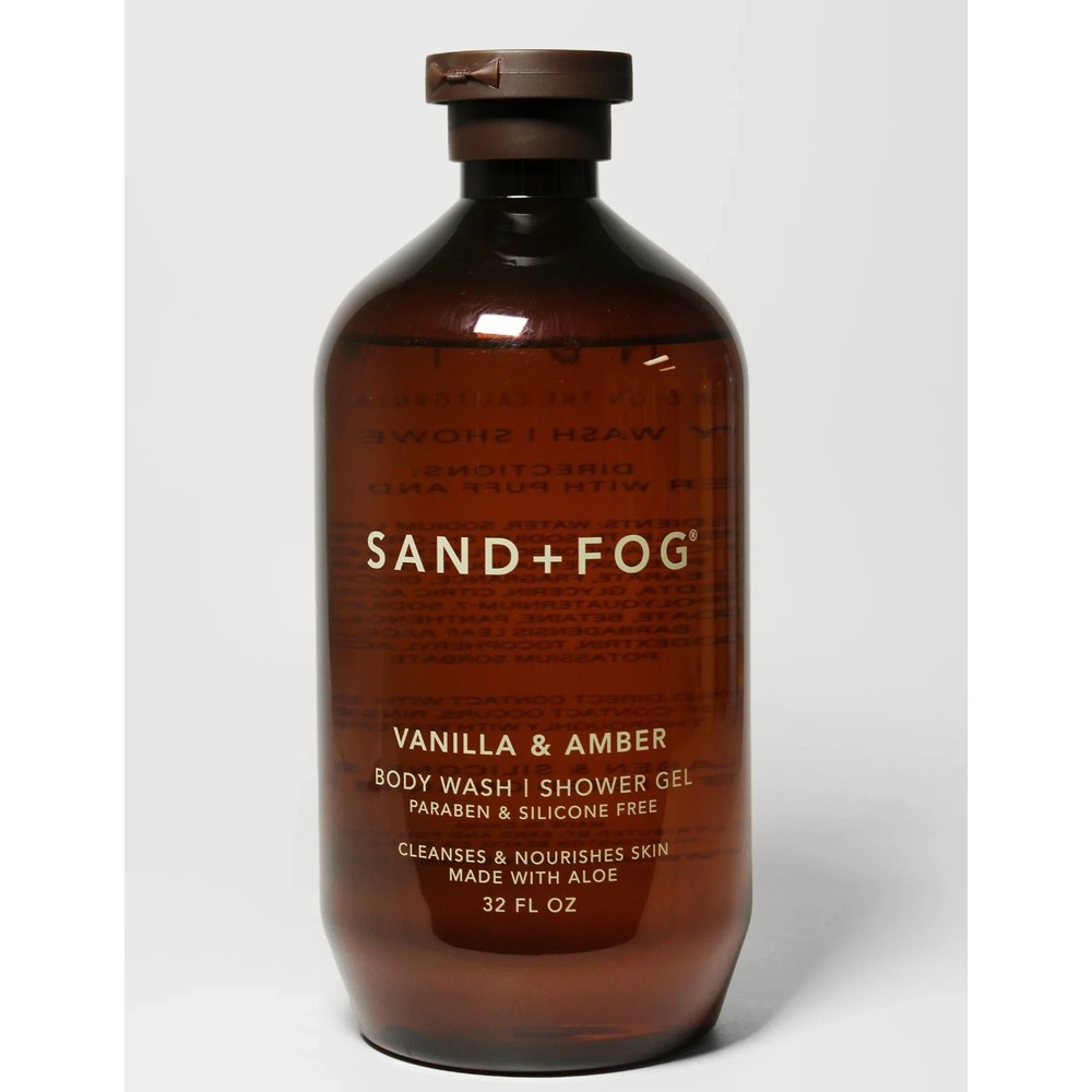 Sand + Fog Vanilla Reserve Body Wash 32oz Large Bottle Aloe Moisturizing Clean